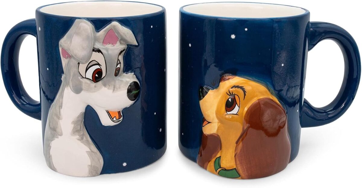 Set de Dos Tazas de Cerámica de La dama y el vagabundo