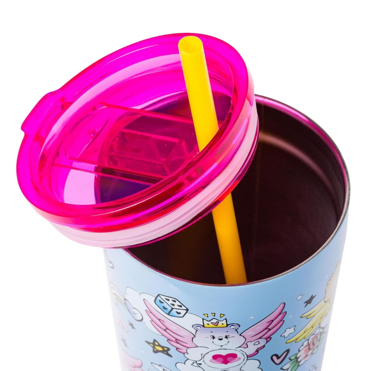 Vaso de Acero Inoxidable de Doble Pared con Pajilla de los Ositos cariñositos - Image 2